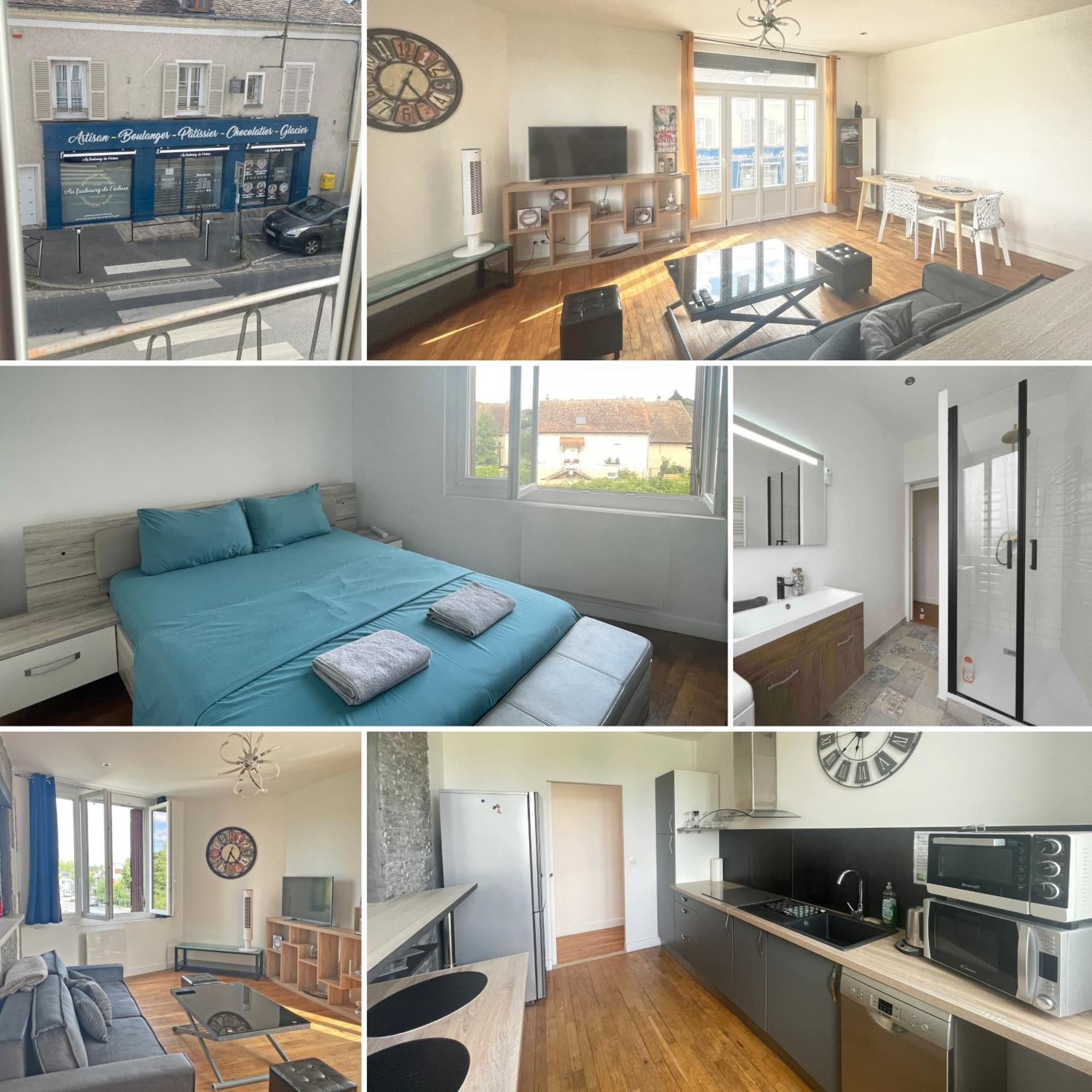 Grand T2 Renove - Bord Du Canal - Commerces A Pied Moret-sur-Loing Luaran gambar